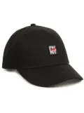 Dkny Kids logo-plaque cotton baseball cap - Black