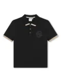BOSS Kidswear logo-embroidered piqué-weave polo shirt - Black