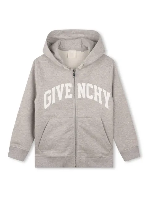 Givenchy Kids logo-print zip-up cardigan