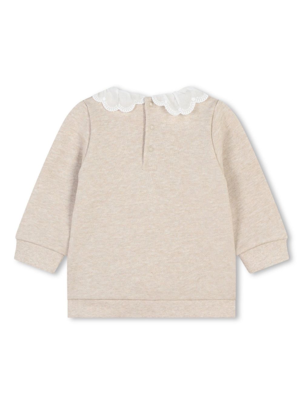 Chloé Kids Sweater met Peter Pan kraag - Beige