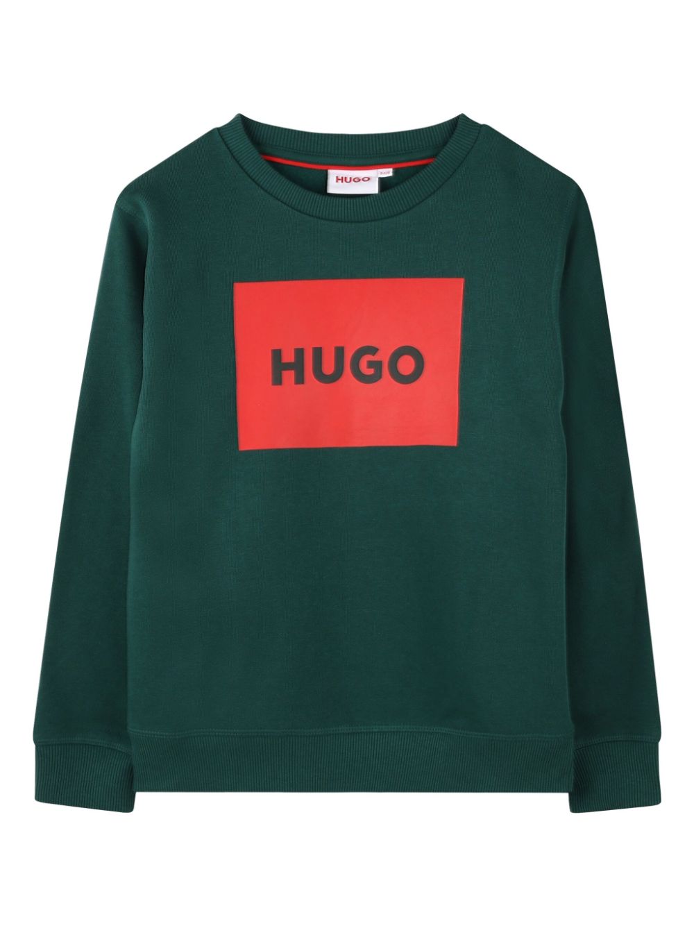 Shop Hugo Logo-print Sweatshirt In Green