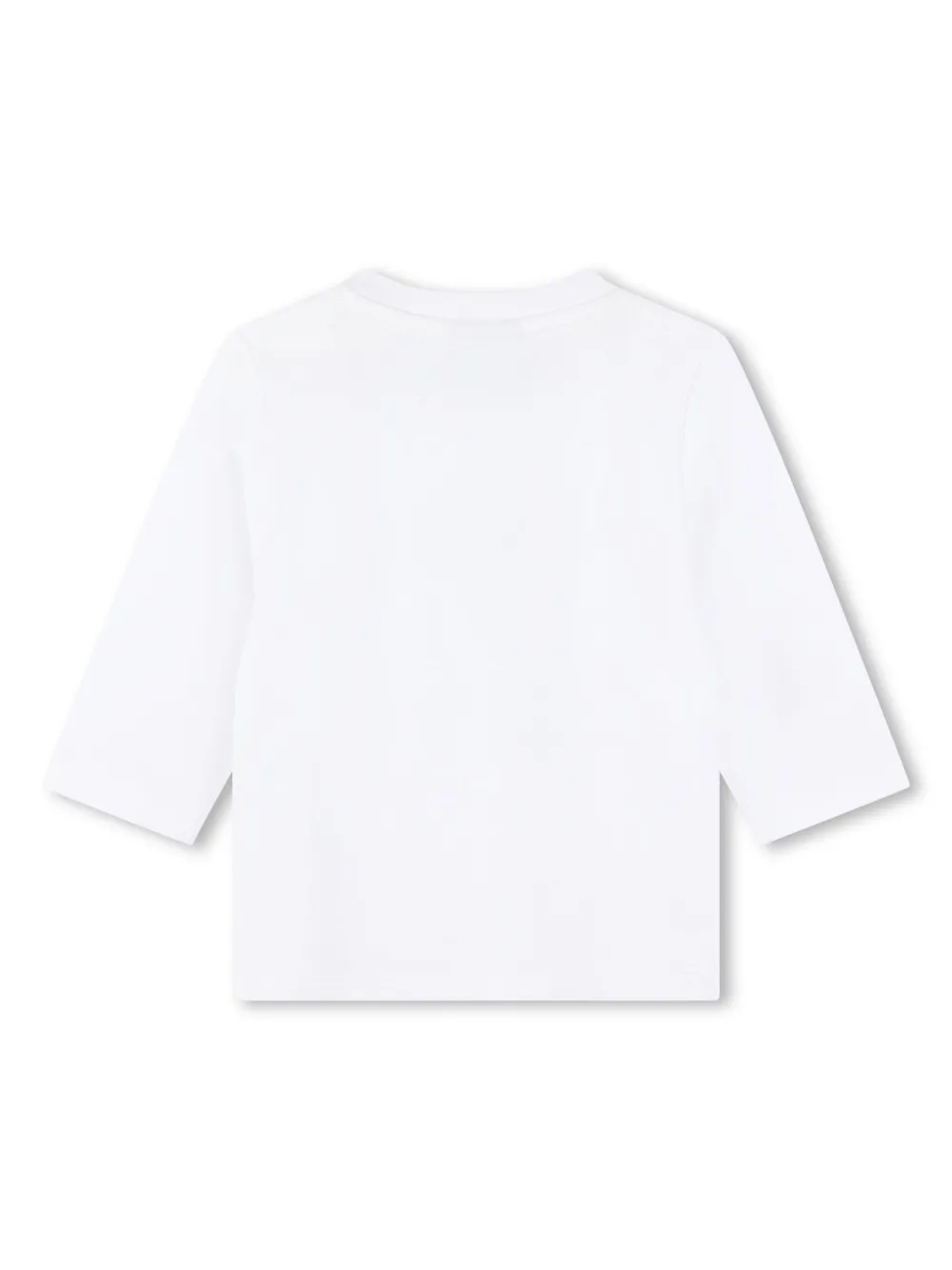 BOSS Kidswear Katoenen T-shirt met logoprint - Wit