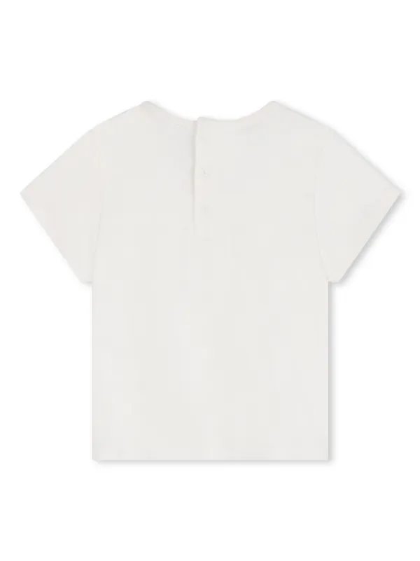 キッズ用トップス Chloe White cotton T-shirt with embroidered logo 23817593_53826486_600.jpg