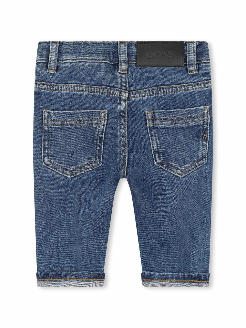 BOSS Kidswear Jeans met logopatch - Blauw