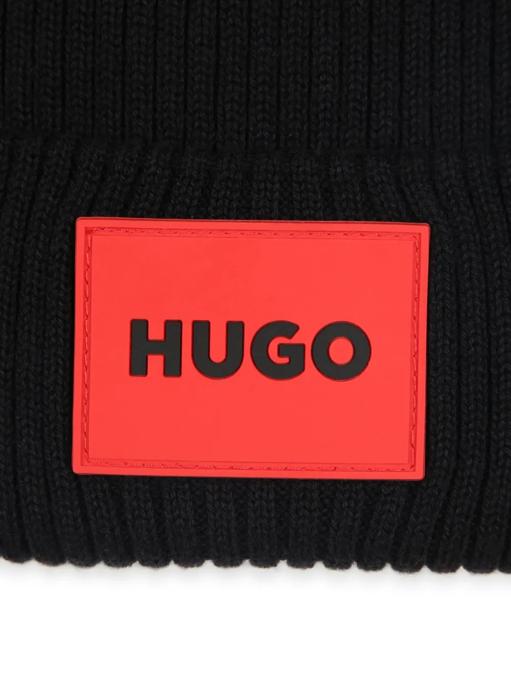 HUGO KIDS Muts met logopatch Zwart