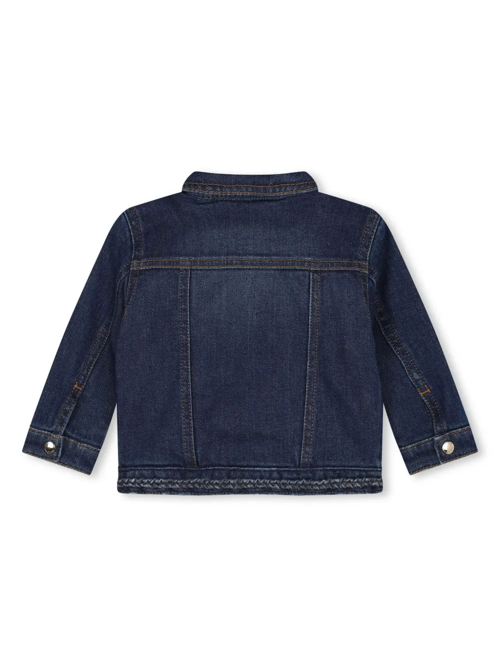 Chloé Kids Spijkerjack met geborduurd logo Blauw