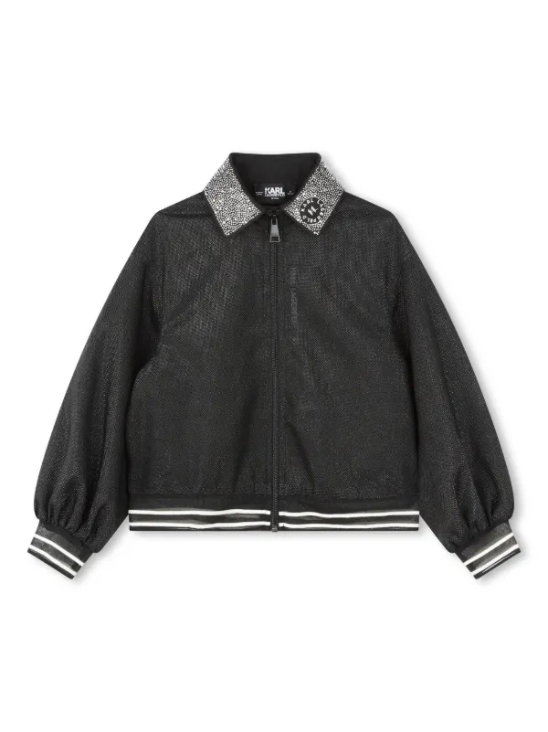 Embellished bomber jacket best sale