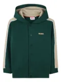 HUGO KIDS hooded fleece cardigan - Green