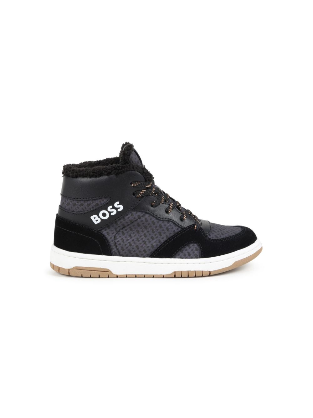 BOSS Kidswear Sneakers met logoprint Grijs