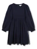 Chloé Kids layered silk dress - Blue