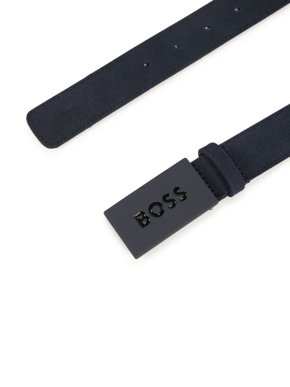 BOSS Kidswear Riem met logogesp - Blauw