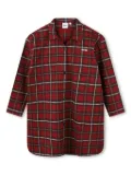 BOSS Kidswear plaid-check cotton nightdress - Red