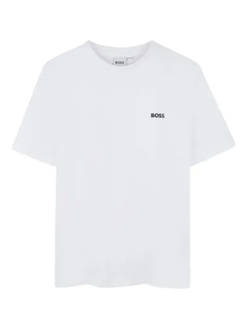 BOSS Kidswear logo-detail crew-neck T-shirt