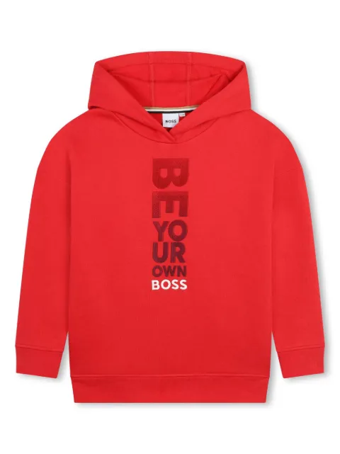 BOSS Kidswear logo-print long-sleeved hoodie