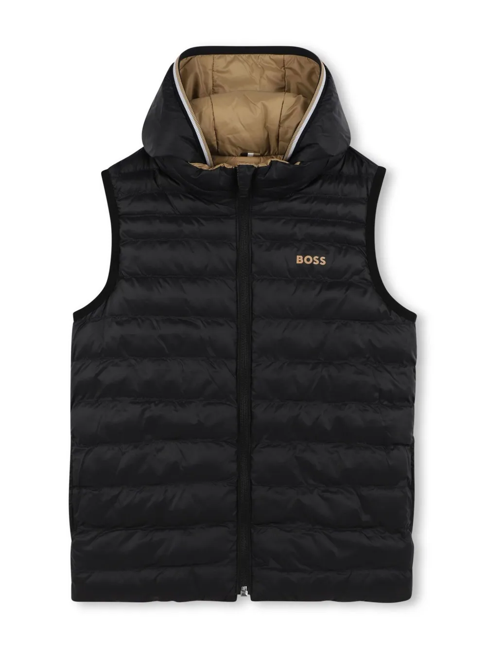 Bosswear Reversible Sleeveless Puffer Jacket In 中性色