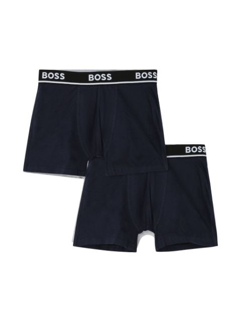 BOSS Kidswear logo-waistband boxers (pack of two)