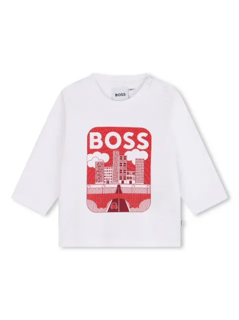 BOSS Kidswear logo-print cotton T-shirt