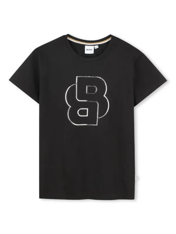 BOSS Kidswear logo print T shirt Farfetch