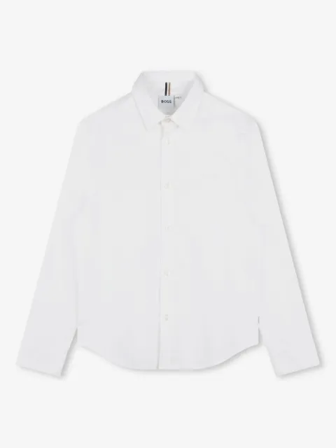 BOSS Kidswear camisa con logo bordado