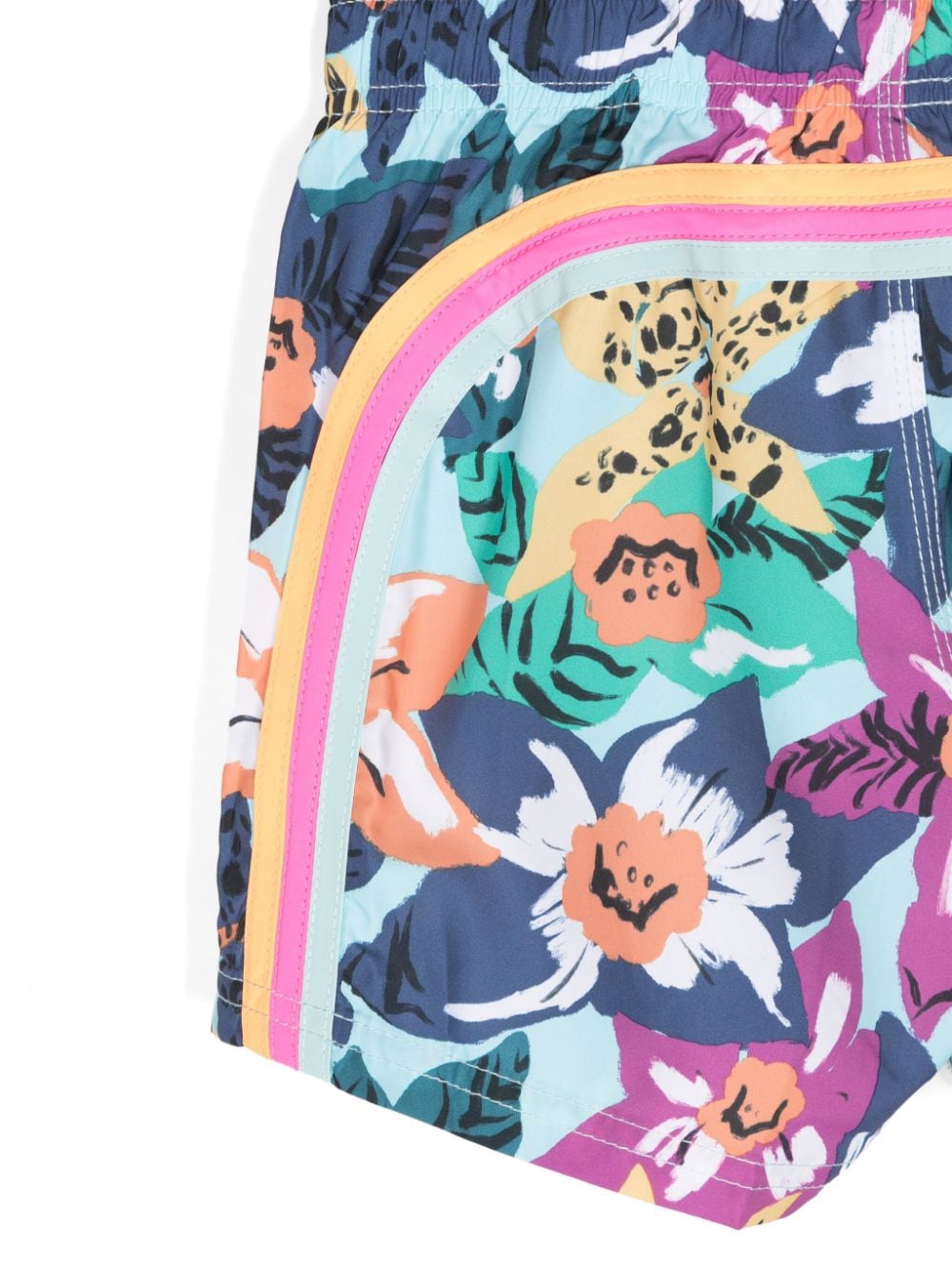 Shop Sundek Graphic-print Swim Shorts In Blue