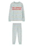 The Animals Observatory llama print pajama - Blue