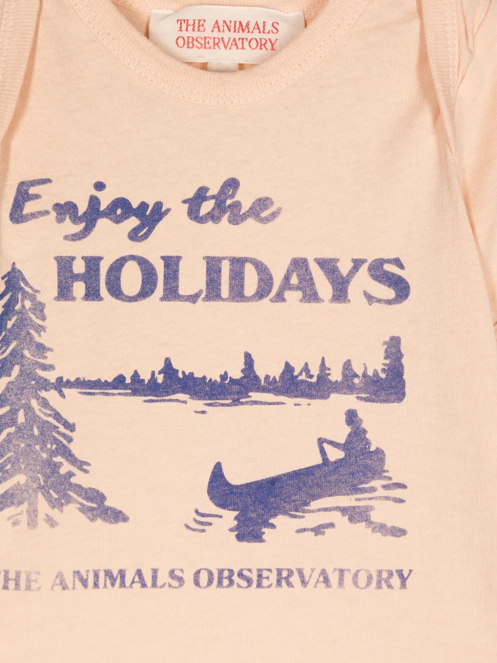The Animals Observatory Romper met print Roze