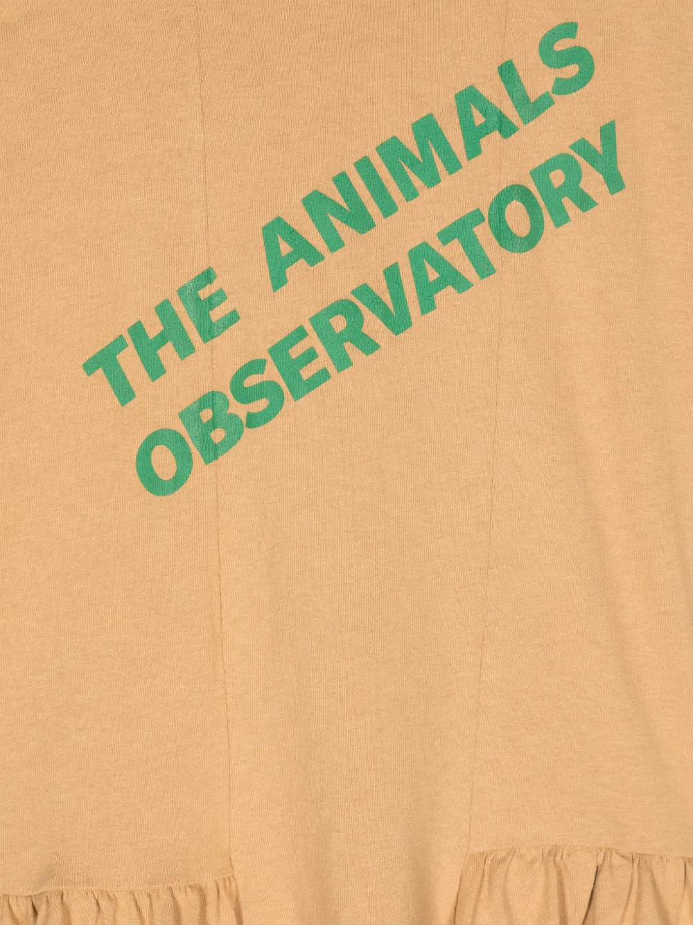 The Animals Observatory Walrus jurk met logoprint Bruin