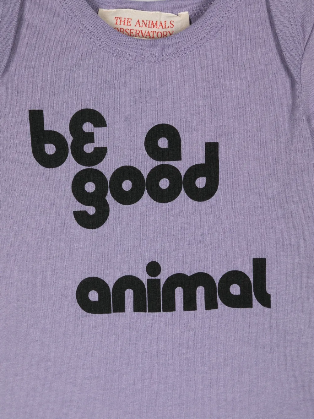 The Animals Observatory Romper met tekst en print Paars