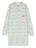 The Animals Observatory Dragon polo-shirt dress - Blue