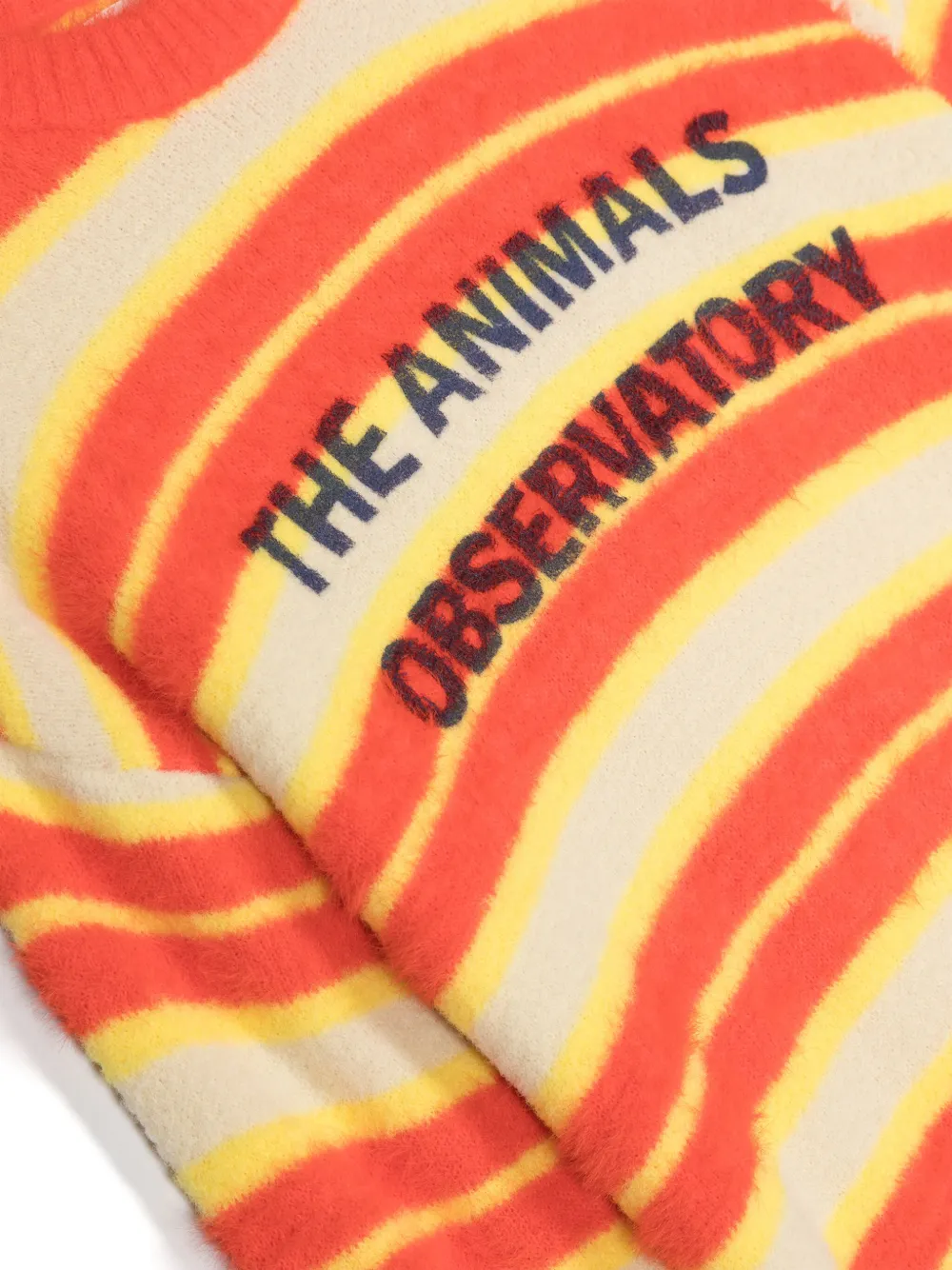 The Animals Observatory Geborstelde trui met print Oranje