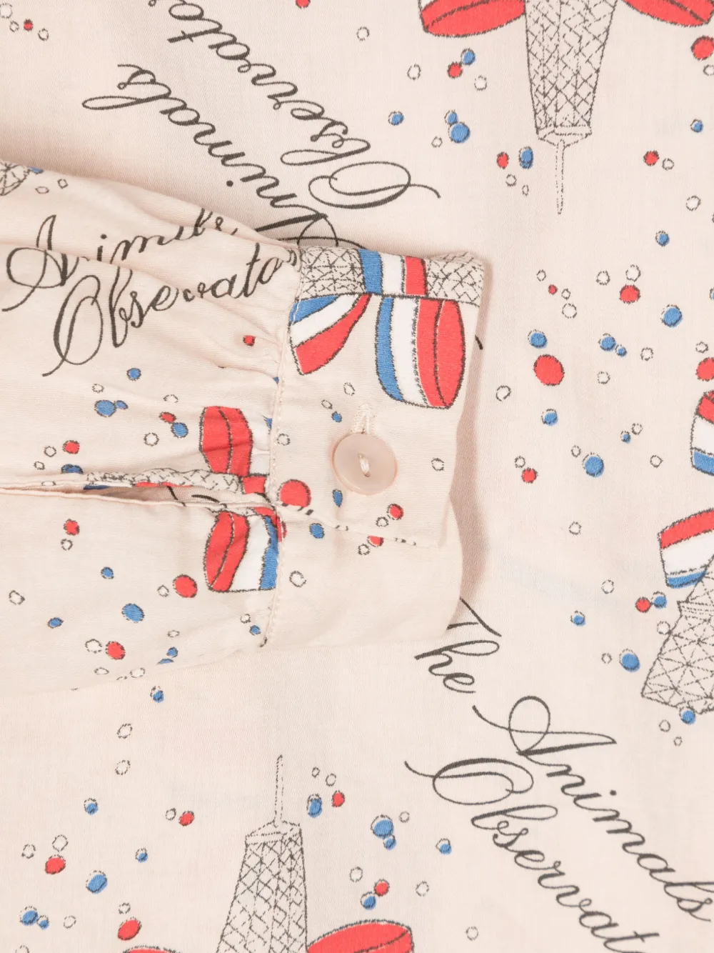 The Animals Observatory Eiffel Seagull Cotton Blouse In Pink
