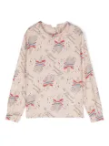 The Animals Observatory Eiffel Seagull cotton blouse - Pink