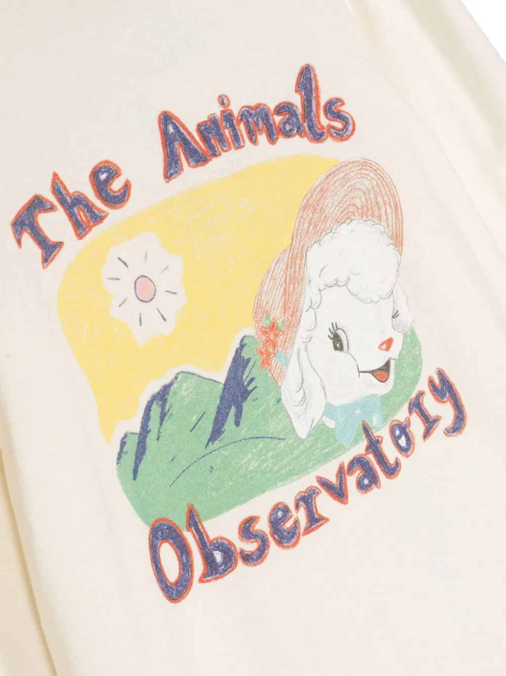 The Animals Observatory T-shirtjurk met print Beige