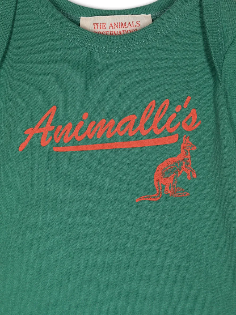 The Animals Observatory Romper met print Groen