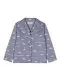 The Animals Observatory The Kangaroo boat-print shirt - Blue