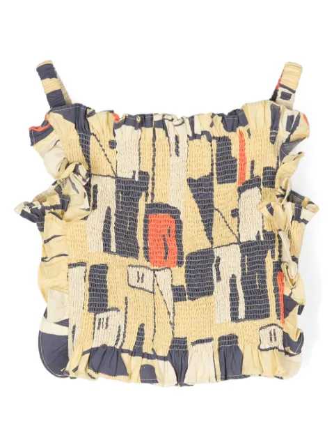 The Animals Observatory Goldfinch geometric-print top
