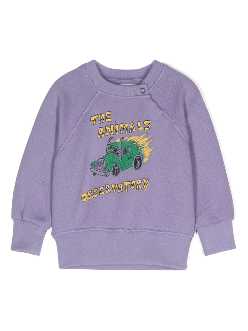 The Animals Observatory illustration logo-print sweatshirt - Purple