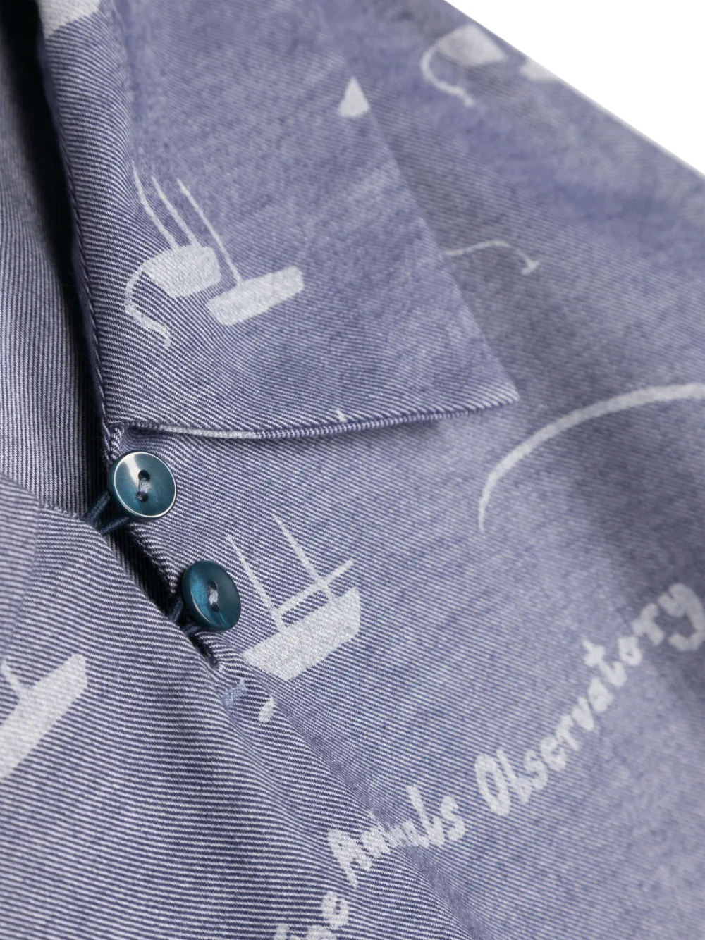 The Animals Observatory Jurk met print Blauw
