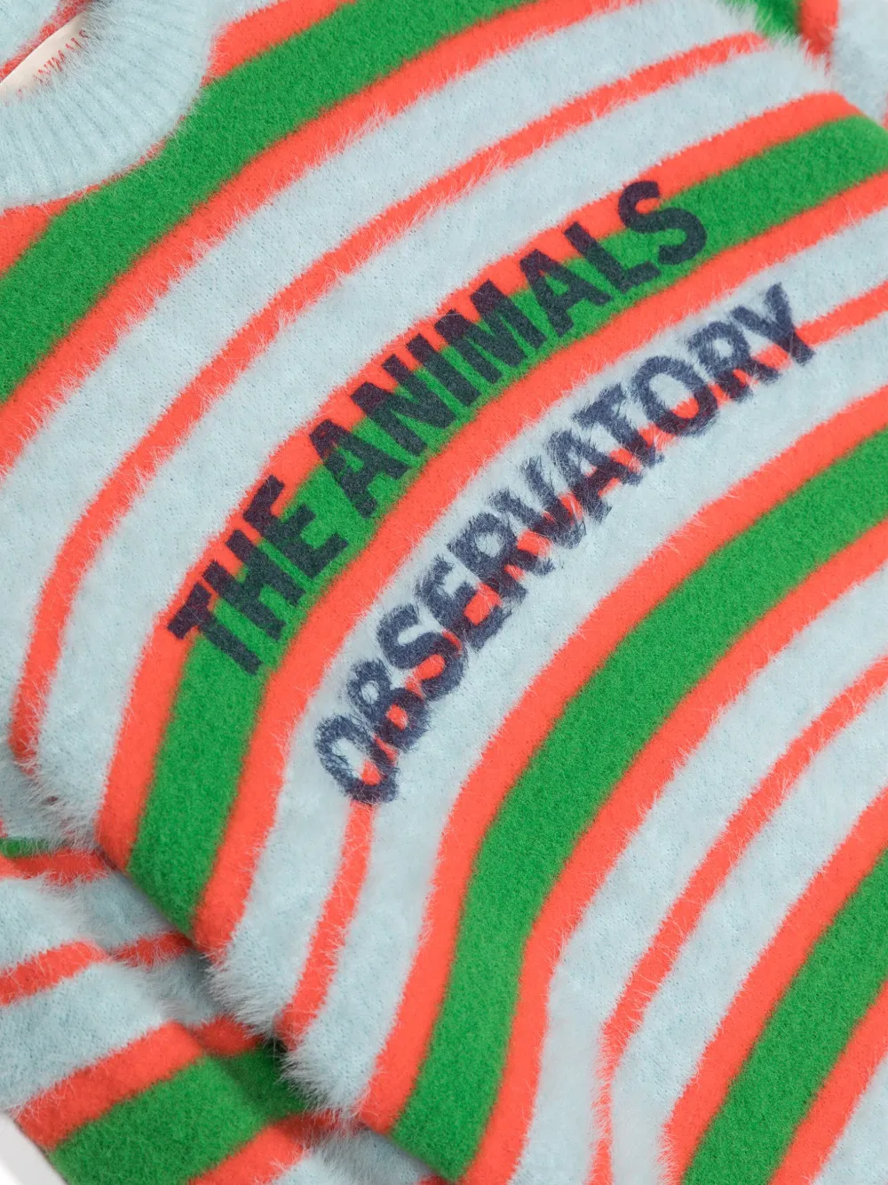 The Animals Observatory Gestreepte trui met print Blauw