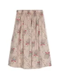 The Animals Observatory Poppy Woven Ladybug midi skirt - Pink