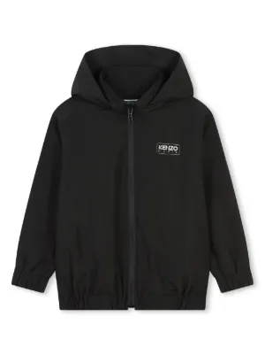 KENZO ブラック フード付きアウター Kenzo Kids Padded Hooded Jacket | Black | FARFETCH