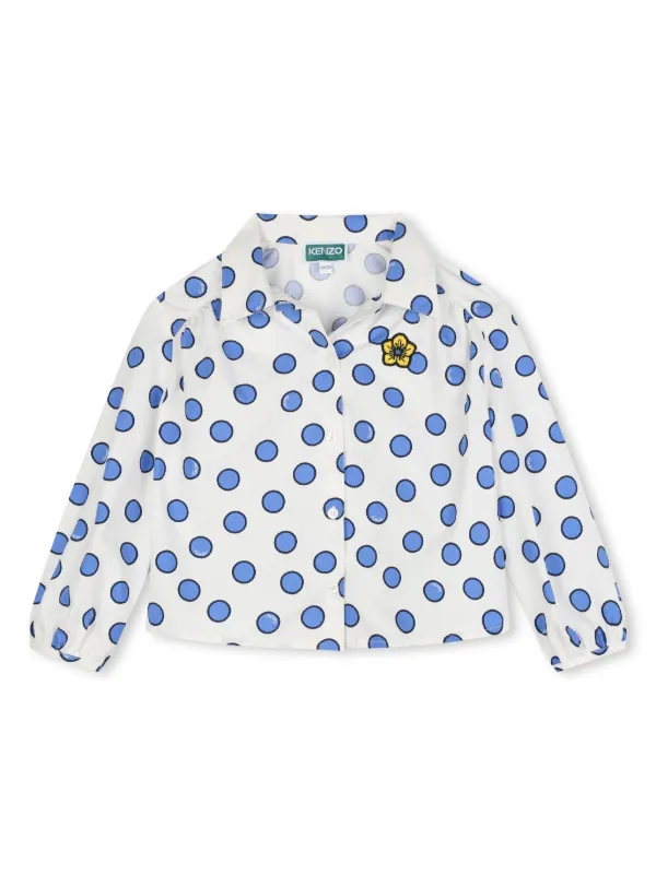 Kenzo Kids ポルカドット ブラウス | ホワイト | FARFETCH JP