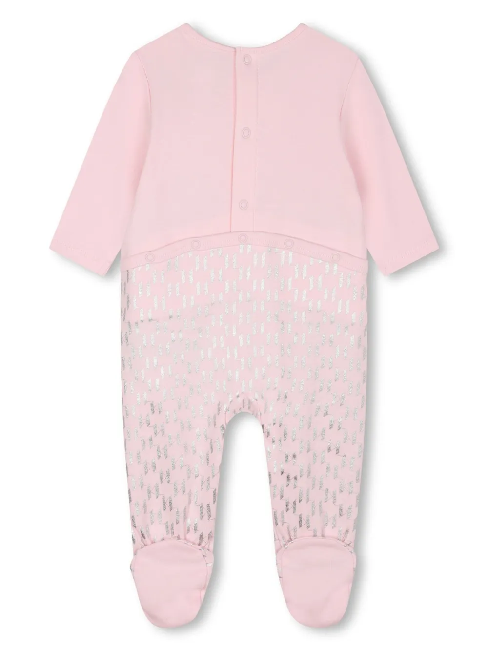 Karl Lagerfeld Kids Drie katoenen rompers Roze