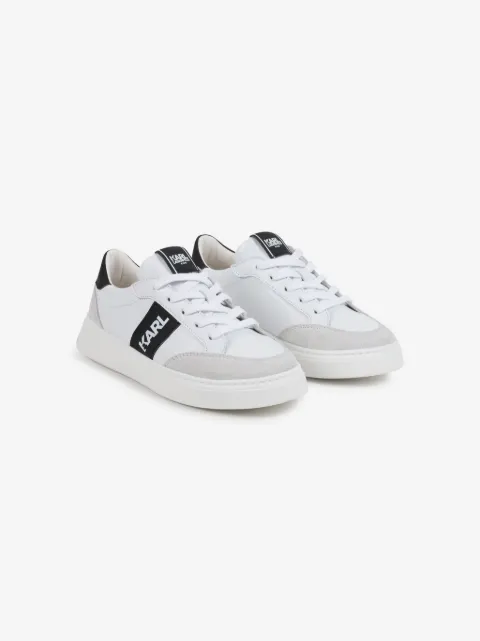 Karl Lagerfeld Kids tenis bajos con agujetas