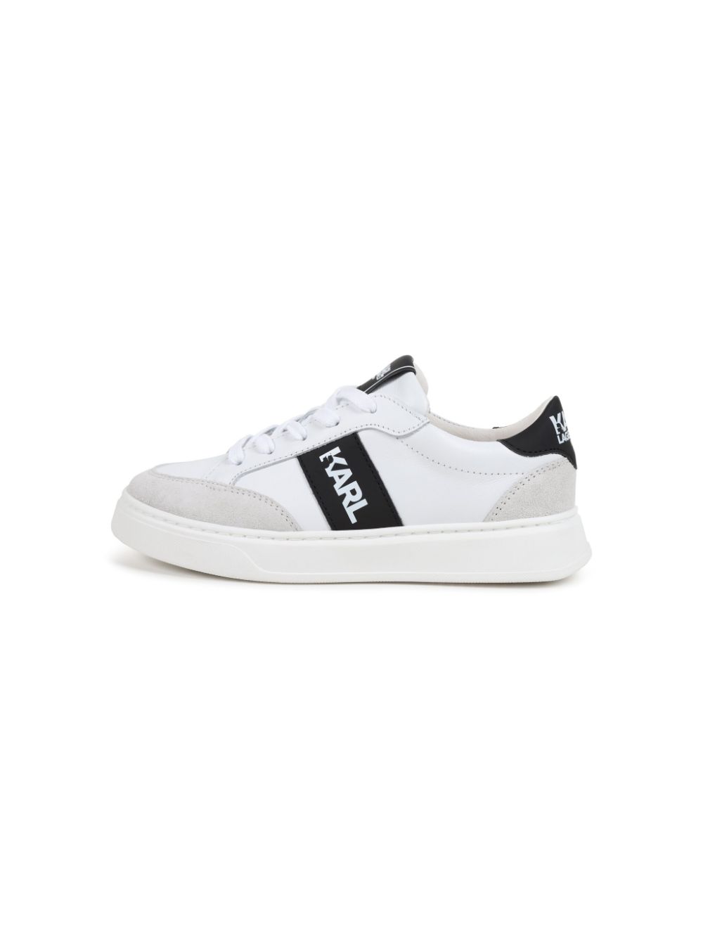 Karl Lagerfeld Kids Low-top leren sneakers Wit