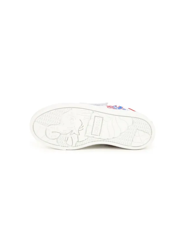 KENZO ロコフリントレスアッフランナスニカ 【関税込】 Kenzo Kids logo-embroidered Sneakers | White | FARFETCH