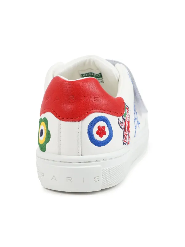 Kenzo Kids logo-embroidered Sneakers | White | FARFETCH