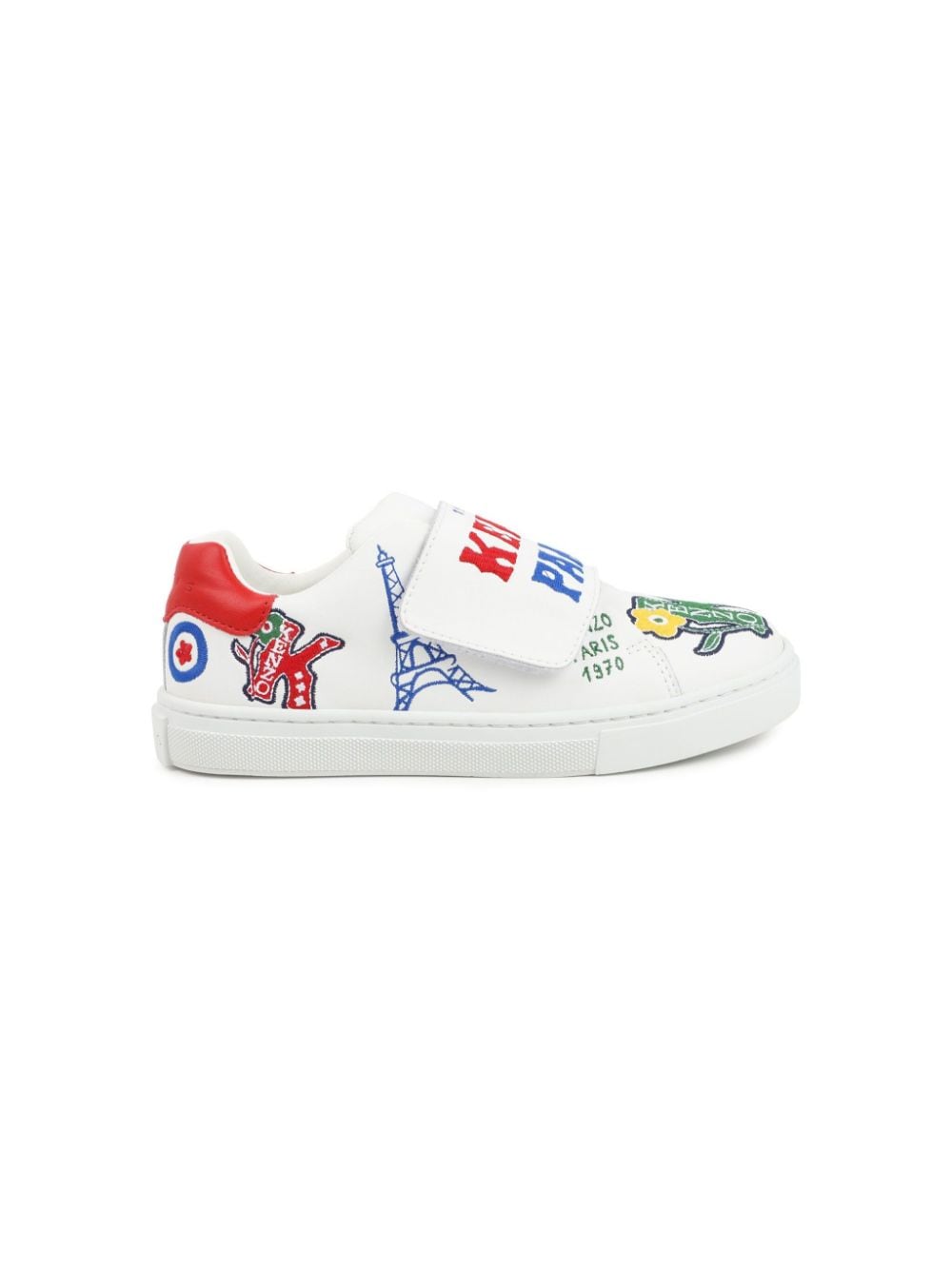 Kenzo Kids Sneakers met geborduurd logo - Wit