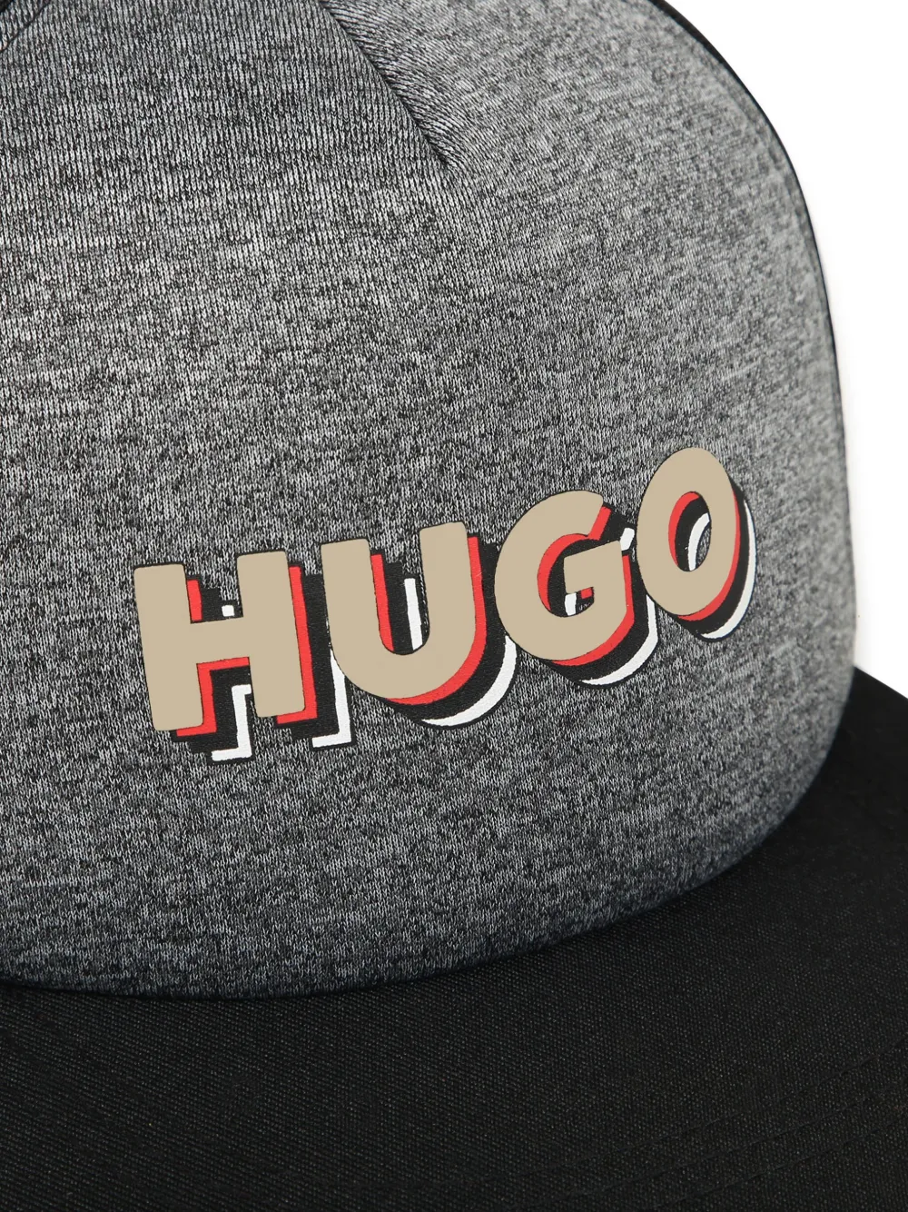 HUGO KIDS Pet met logoprint en vlakken Zwart