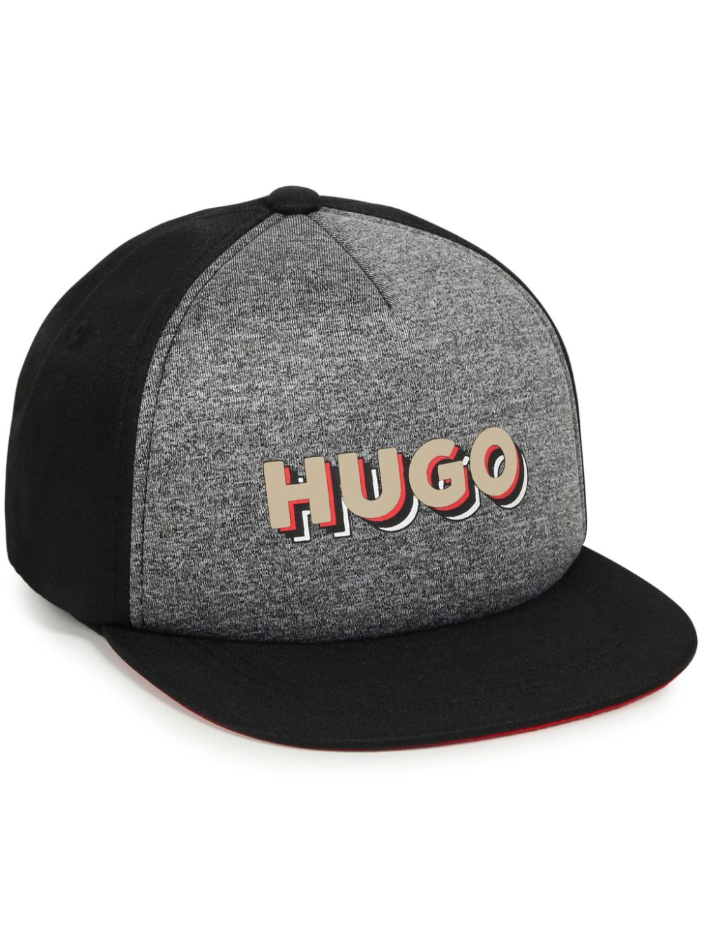 HUGO KIDS logo-print panelled cap - Black